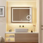 Frame LED Bathroom Mirror with Anti-Fog & Shatterproof Features