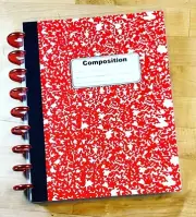 Composition Red Book Front & Back Cover Set 4 use with Classic HAPPY Planner-