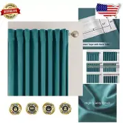 Luxury Light-Filtering Lake Blue Velvet Drapes - 52x108 for Sophisticated Spaces