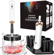 Makeup Brush Cleaner Dryer, 10 Seconds Electric Automatic Rotating Cosmetic Brush Cleaner Cleaner with USB Charging, Super-Fast Cosmetic Brush Spinner Cleaning Tool for Makeup Brush