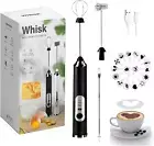 Rechargeable Milk Frother, 3-Speed Electric Handheld Frother for Coffee with 2 W
