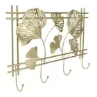 Wall Coat Rack Gingko Leef Design Premium Metal Sturdy Elegant Style Va