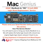 Apple MacBook Air A2681 2022 13 inch Logic Board Replacement Service