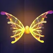 Electric Fairy Wings with LED Lights,Light Up Elf Angel Wings Costumes Cosplay,Sparkling Dogs Wings with Music for Kids Pets