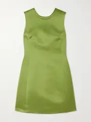 [Emilia Wickstead] Emilia Wickstead - Emmy Duchesse-satin Mini Dress - Green - UK 8 UK 8 Green