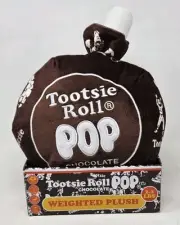 Two Pound Tootsie Roll Pop Plushie New Weighted Plush Chocolate Vintage Graphic