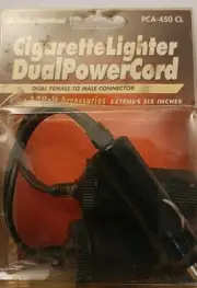 Cigarette Lighter 12V Dual Power Cord Extension