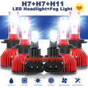 For Mercedes-Benz ML350 2006-2011 Combo LED Headlight Fog Light Bulbs Kits A+ (for: Smart)