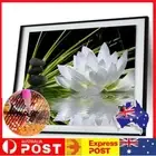 White Lotus 5D DIY Canvas Picture Crystal Diamonds Drawing Handmade Home Decor