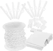 1 Sets Curtain Accessories Window Curtains Window Blinds Beaded Curtain Window Blind Repair Kit Beaded Chain Connector Kit Shade Repair Kit Blinds Repair Kit White Plastic