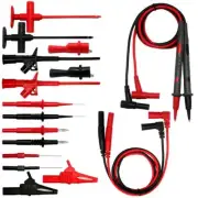 AideTek Automotive 9 in 1 Silicone Test Leads Kit Crocodile Clips 32A TLP20169
