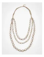 [Taking Shape] Layered Crystal Necklace in Smoky Quartz