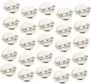 [COLLBATH] 100 Pcs Round Brooch Base Semi Circle Bath Mat DIY Base Clip Pallet Valentines Scrunchies DIY Brooches Making Crafts Brooch Base Badge Button Blank Bear Keychain Alloy Accessories