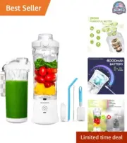 Wireless 240W Smoothie Blender - Portable Blend-On-The-Go Convenience