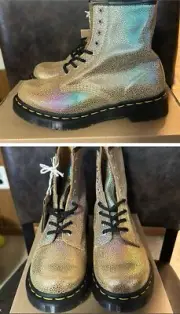 Dr. Martens 1460 Sand Rainbow Ray Boots: NEW IN BOX: SIZE US 6