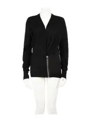 Black Cashmere Draped Jacket