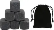 Whiskey Stones Set, 9 Piece Reusable Drink with Storage Bag for Whiskey Cognac Wine (Baxnore7pcpq-11)