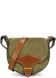 Isabel Marant Botsy Suede Cross-body bag - Khaki ONE SIZE