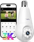 Hugolog 3K Light Bulb Security Cameras Wireless Outdoor-2.4GHz Cameras for Home