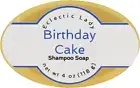 Birthday Cake Shampoo Soap Bar By Eclectic Lady, 4 oz Bar