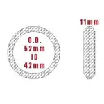 Aunger 10pk Exhaust Gasket Je241 Sprite Marina Mg Sierra (Wire Mesh) Id 42Mm Od 52Mm Height 11Mm - BLG006W-10