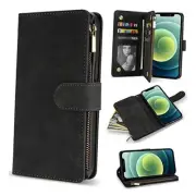 ZZXX for Wallet Case with Card Slot Premium Soft PU iPhone 12 Mini Black