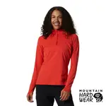 【MOUNTAIN HARDWEAR】MOUNTAIN STRETCH 1/2 ZIP立領半拉長袖排汗衣 女款 高峰紅#1942551