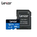 三入組【LEXAR 雷克沙】633X MICROSDXC UHS-I A1 U3 128G記憶卡