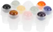 Ipetboom 10pcs Essential Oil Bottle Jade Ball Empty Bottles Essential Stone Glass Roller Ball Bottles for Oils Essential Oil Roller Bottles Perfume Empty