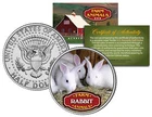 RABBIT * Collectible Farm Animals * JFK Kennedy Half Dollar U.S. Colorized Coin