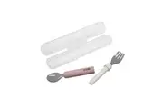Melii Luxe Detachable Spoon Fork Set w Case Kitchen Cutlery Utensil Pink