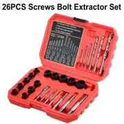 26PCS/Set Bolt Nut Removal Tool Screw Extractor Hex Adapter Broken Drill Bit Kit