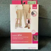 New Mediven Plus 18205 Open Toe Beige 20-30 Size V Calf Compression stockings