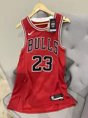 Nike Michael Jordan Size Large Red Chicago Bulls Swingman Nba Jersey