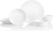 18PCS Corelle Dinnerware Livingware Set, Winter Frost White Classic Dinner Plate