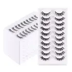 10 Pairs Long Natural False Lashes Wispy Eye Lashes Eyelash Extension