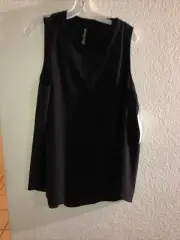 ATHLETA Zephyr Shirt Womens 1X Black Tank Top Lightweight NEW Basic Casual