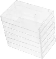OSALADI High Transparency Cassette Tape Cases 6pcs Plastic Cassette Tape Storage Box Set Cassette Holder Organizer for Car Music Record Compact and Carry