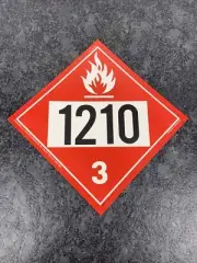 Keller 1210 Flammable / Combustible Hazmat Rigid 10 3/4" x 10 3/4" Placard NEW
