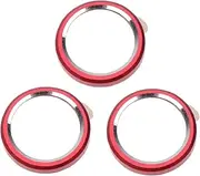SHINEOFI 3pcs Phone Rear Back Lens Protector Ring Metal Camera Lens Guard Circle for All Protection Firm Fit Easy Application High End Metal Texture Red