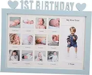 First Year Photo Frame Baby Growth Frame 12 Month Milestone Photo Display Baby Commemorative Wall Decor
