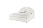 Lunia Boucl Bed Frame w/ Gas Lift Storage - Cream White - King