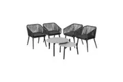 Livsip 6 Piece Outdoor Patio Set Lounge Furniture Setting