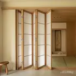日式折疊門原木格子門窗和室榻榻米陽臺隔斷推拉移門無軌道折疊門