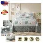 Luxurious King Size Quilt Set with Stunning Floral Patterns and 2 Pillow Shams