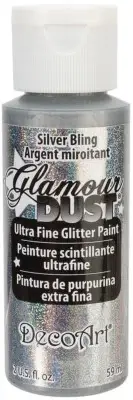 Glamour Dust Glitter Paint 2oz Silver Bling