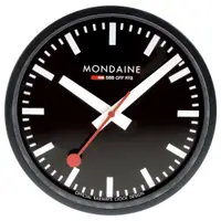 在飛比找PChome24h購物優惠-MONDAINE 瑞士國鐵25cm經典掛鐘-黑