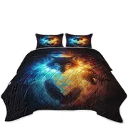 Inner Fight Ice Fire Wolves Coverlet