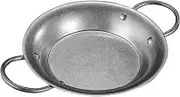 Luxshiny Versatile Retro Style Paella Pan Double Handles Stainless Steel Cook Seafood Pasta Chicken Home Cooking Pot