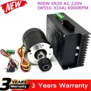 900W ER20 AC 220V (WS55-310A) 6000RPM Brushless Spindle Motor for Engraver